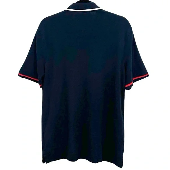 Ralph Lauren Polo Shirt Big Pony Logo American Flag Design Medium Navy Blue - Picture 3 of 7